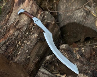 手作りのエジプトのコペシュ剣、高炭素鋼、ローズウッドハンドル