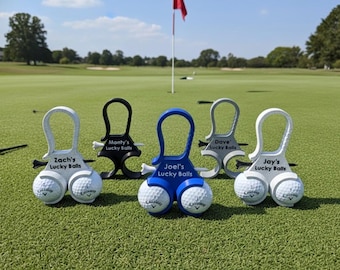 Personalized Golf Ball Holder, Tee Holder, Lucky Balls Bag