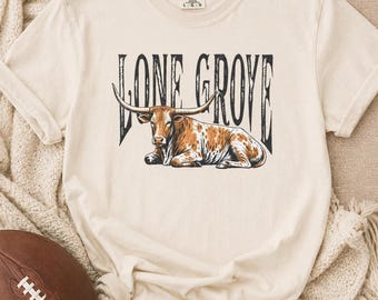 Longhorn T-Shirt | Lone Grove Texas Graphic Tee in Soft Cotton