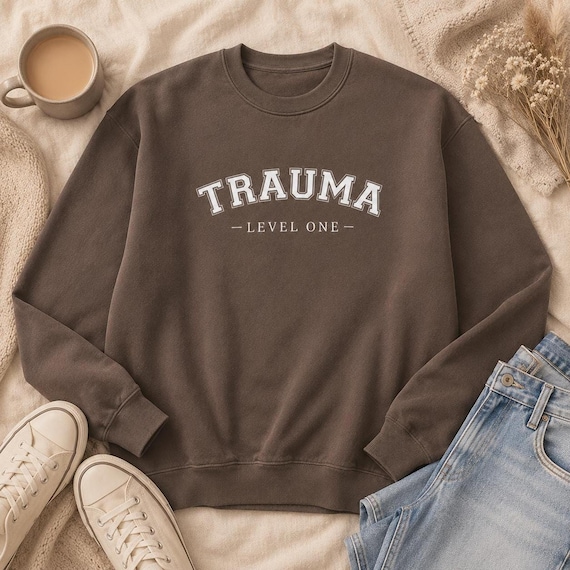 Trauma Sweatshirt, 100% Ring-Spun Cotton Crewneck | Lightweight 6.4 oz/yd