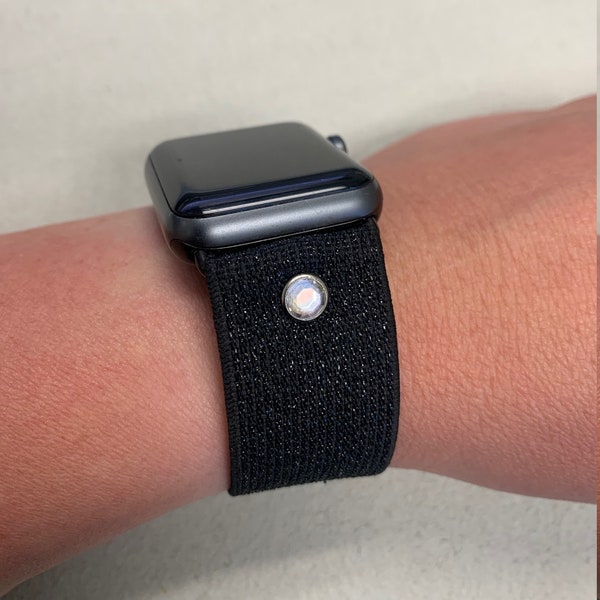 Sparkly Apple Watch Bands Black Etsy