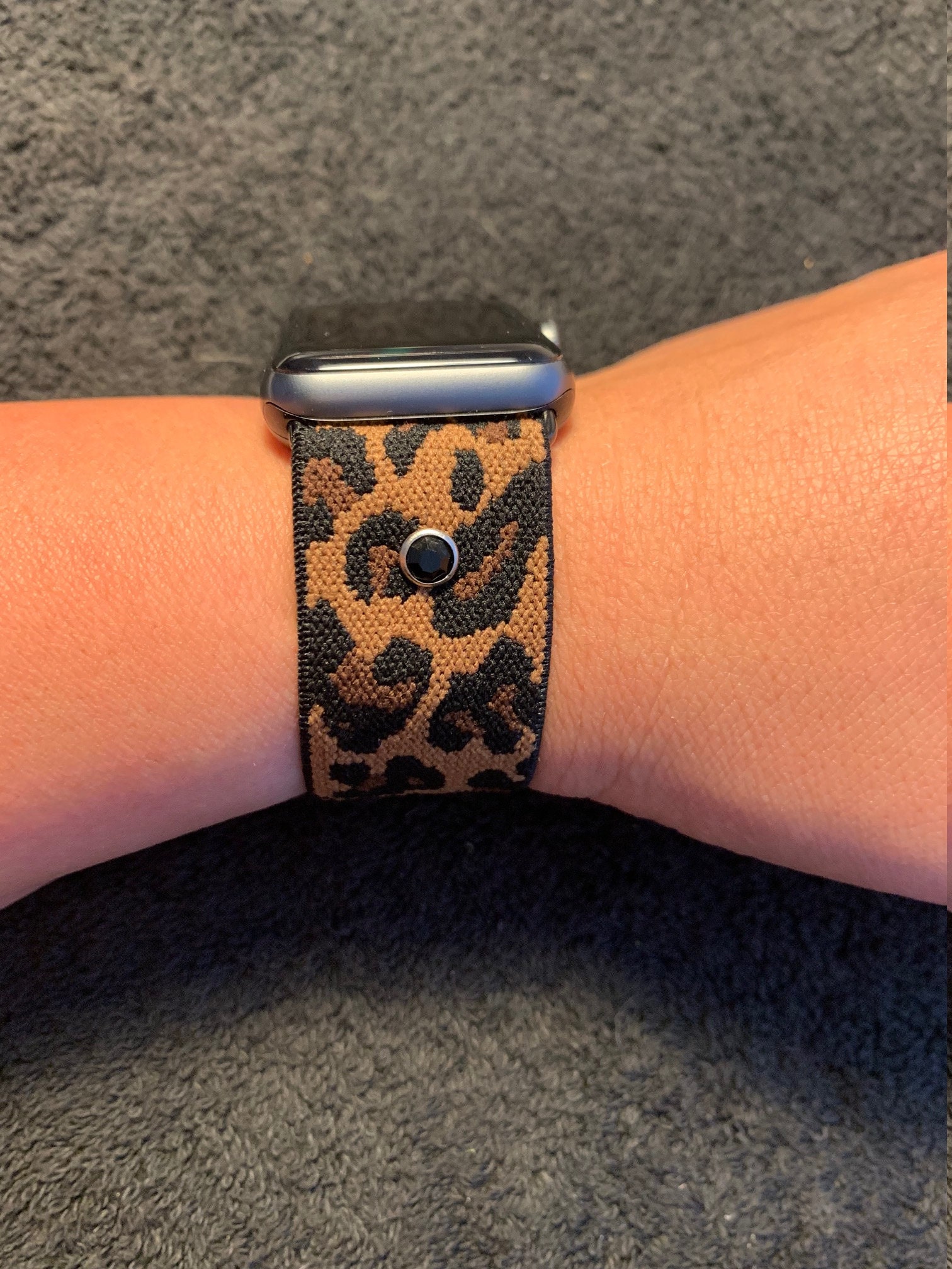 Leopard Apple Watch Band Stretchy Elastic