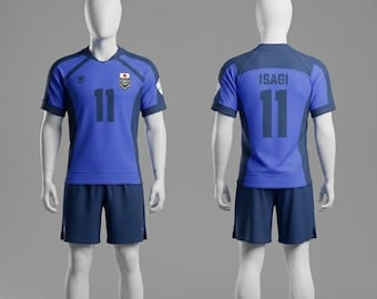 Blue Lock Isagi Cosplay Jersey – Unisex Anime Soccer Uniform