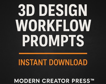 Invites de flux de travail de conception 3D - Pack d'inspiration pour le rendu numérique (plus de 55 modèles)