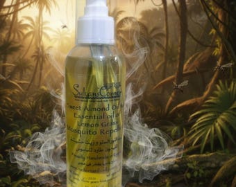 Natürliches Mückenschutzöl - 200ml - Mandel & Zitrone Duft - 100% handgemacht