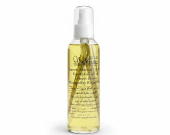 Natuurlijke insectenwerende olie - 200 ml - zoete amandel- en citroengeur - 100% handgemaakt