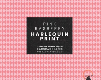 Pink Baby Harlequin in Rasberry Cream Bright Summer Beach - Seamless Repeating Pattern for girly items - Personal & Small Business Use