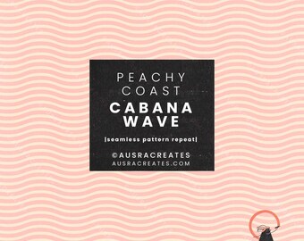 Baby Peachy Pink Küstenwelle Hellrosa Creme Cabana Streifen - Nahtloses wiederholendes Muster für girly Artikel - persönlicher und kleiner geschäftlicher Gebrauch