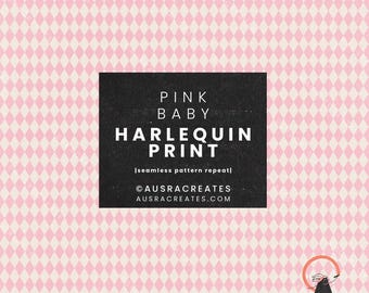 Pink Baby Harlequin in Light Pink Cream Calm Summer Beach  - Seamless Repeating Pattern for girly items - Personal & Small Business Use