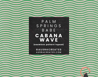 Palm Springs Candy Kelly Grün und Pink Dopamin Cabana Sommerwelle Streifen - Nahtloses wiederholendes Muster für den persönlichen und geschäftlichen Gebrauch