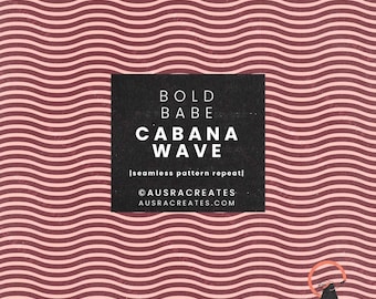 Dopamin Preppy Candy Retro Cabana Wellenstreifen Burgundermuster - Nahtlose Wiederholungskachel - Digitaler Download für den persönlichen und geschäftlichen Gebrauch