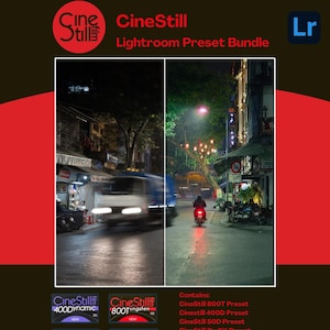 CineStill Lightroom Presets - 50D, 400D, 800T & BWXX (Mobile + Desktop)