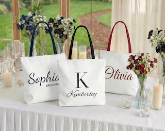 Personalized Name Tote Bag | Custom Gift for Her, Student Bag, Teacher Gift, Lightweight Everyday Tote, Back to School Bag