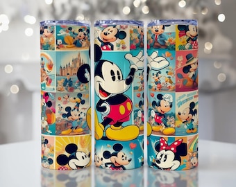 Diseño de sublimación para vaso con diseño de ratón de dibujos animados: 20 oz, 30 oz, recto/cónico, delgado (descarga digital)