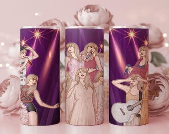 Inspired POP Singer Tumbler Wrap 20oz PNG: Sublimation Design (Digital Download)