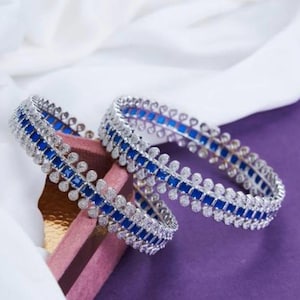 Ad Bangle Set: American Diamond Bridal Chuda chudiya kade