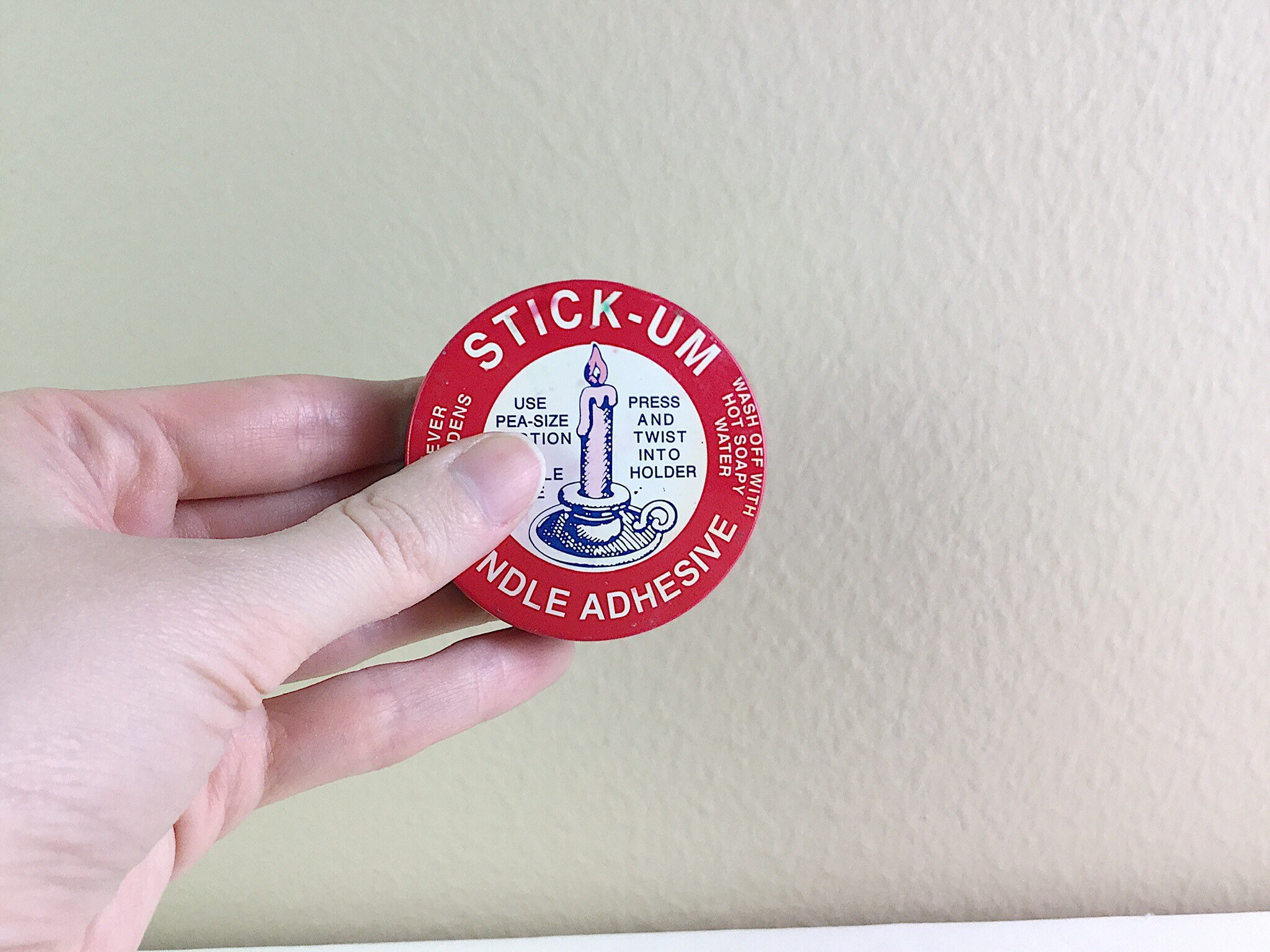 Stickum Candle Adhesive Vintage Red/white/blue Christmas Etsy