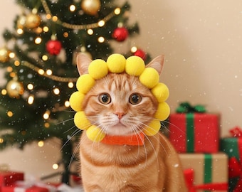 Cute Cat Lion Mane Costume – Funny Pet Headpiece for Cats – Adorable Animal Costume for Photos, Parties