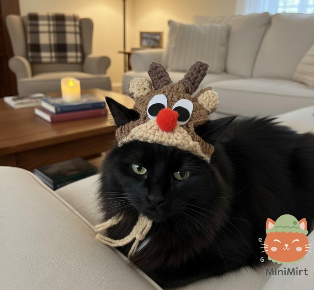Costume Babbo Natale Per Cani E Gatti – Con Mantello E Corna Da Renna, Taglia Piccola, Regolabile In Velcro, Per Feste Natalizie