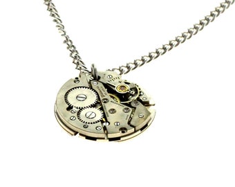 Steampunk Necklace Clockwork Pendant