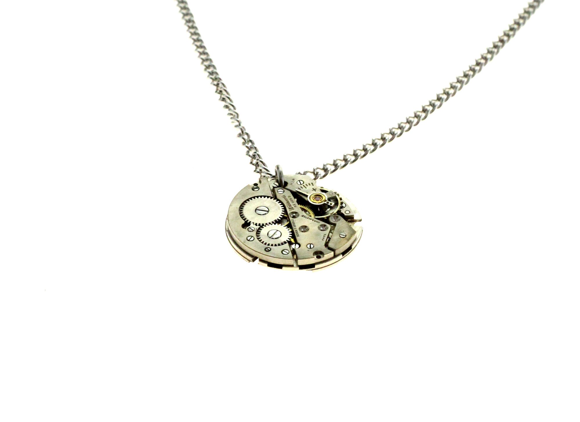 Collier Pendentif Horloge – Accessoire Déco Cosplay – Plastique Doré – Pour Costume Halloween, Fête, Déguisement Steampunk