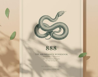 Ängelnummer 888 arbetsbok, numerologisk journal PDF, direkt nedladdning