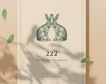 Ängelnummer 222 arbetsbok, numerologisk journal PDF, direkt nedladdning