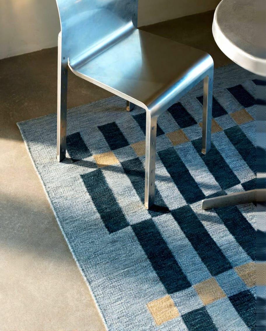 Tapis Coureur Suédois Tissé Main – Kilim Laine – Scandinave – Années 1940