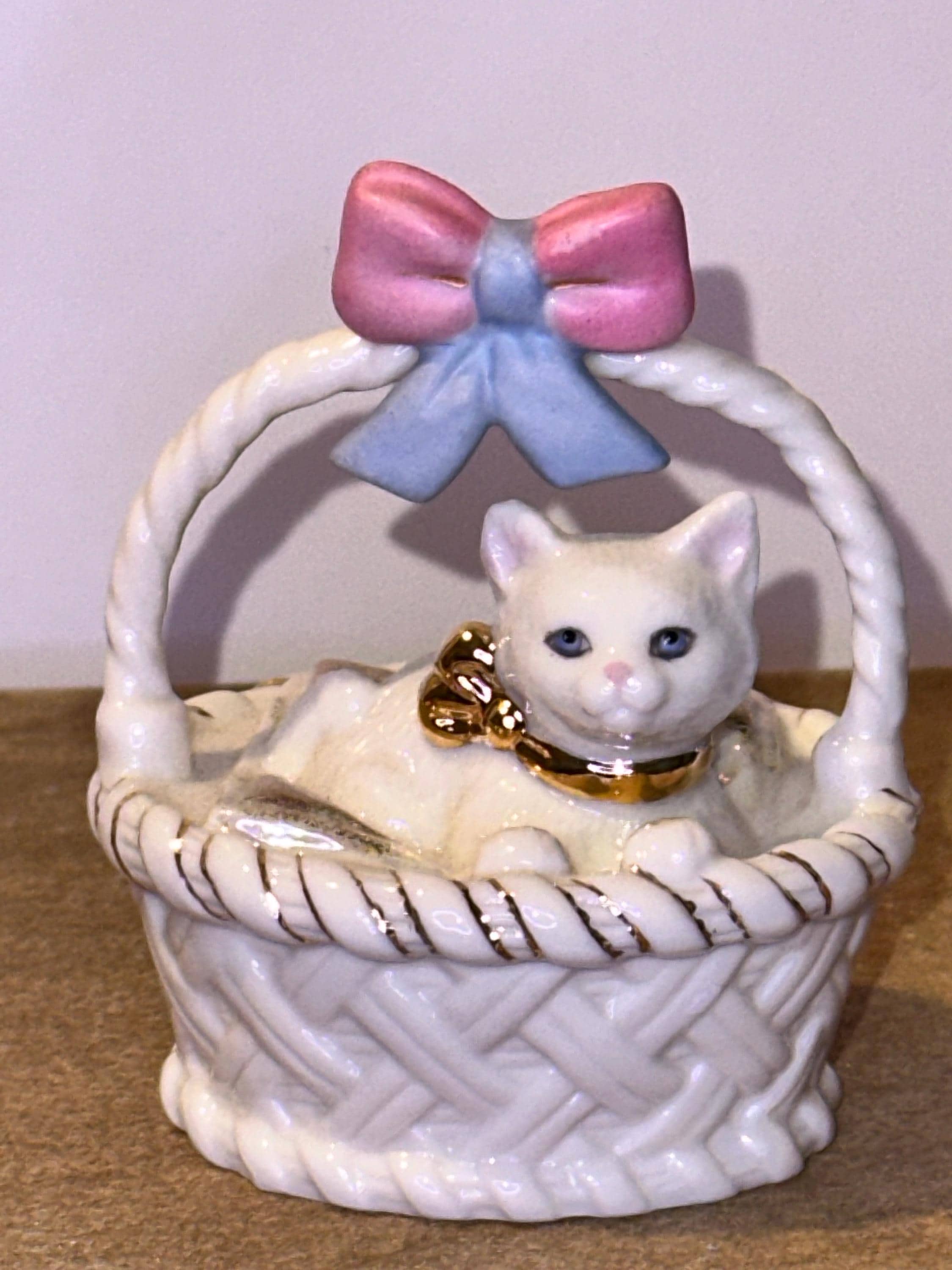 Lenox Cat Figurine - Etsy