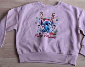Personalised Pink Merry Stitchmas Jumper - On Sale 2.50