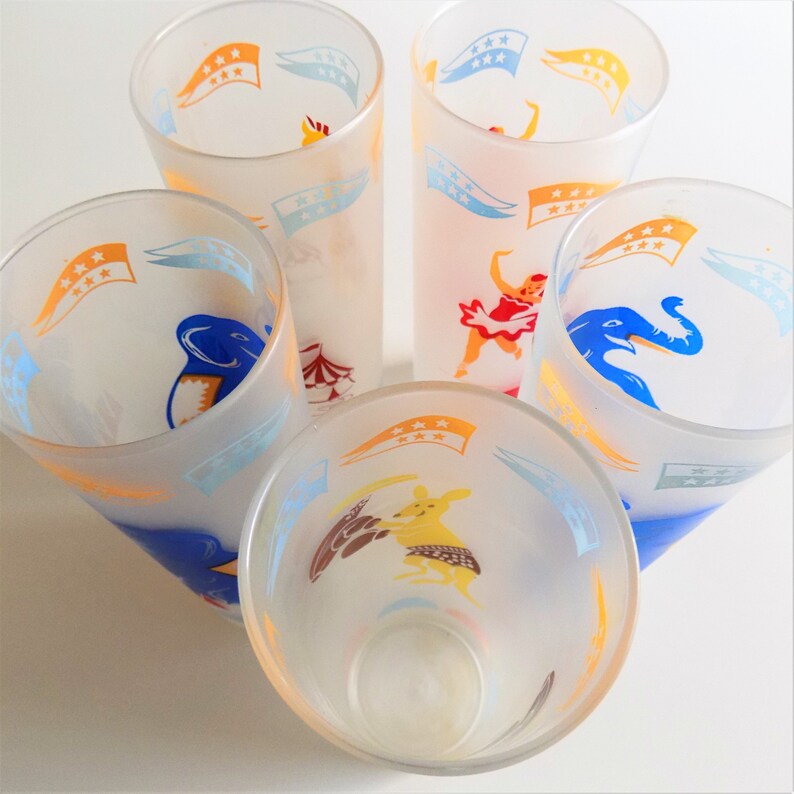 libbey circus glasses