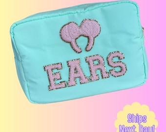 Minnie Ears Travel Case, Mickey Mouse Ears Holder Pouch, Park Trip Storage Bag
