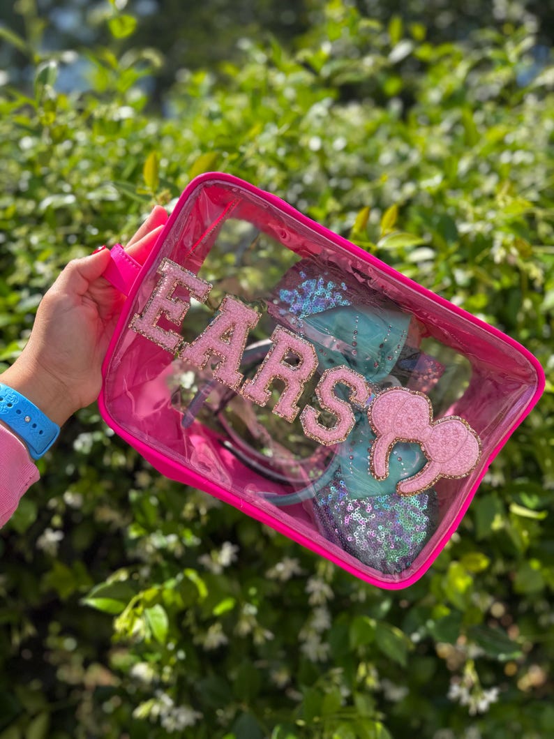 Minnie Ears Clear Travel Case, Mickey Mouse Ears Holder, Park Trip Pouch, Ear Storage Bag imagem 1
