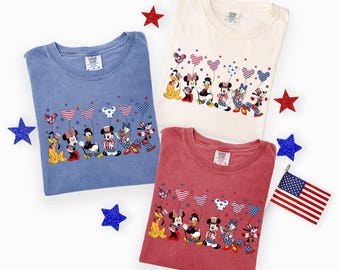 Patriotic Mickey And Friends Shirt, 4th of July Disney Shirt, Disney Vacation Outfit, Disney World Disneyland Shirt, Summer Disney Tee