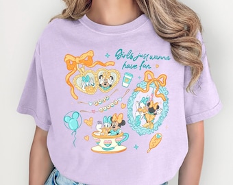 Comfort Colors Minnie Daisy Tea Cups Magic Kingdom Shirt