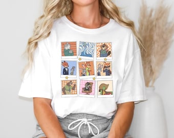 Zootopia Polaroid Collage Graphic Tee, Nick and Judy Cartoon Shirt