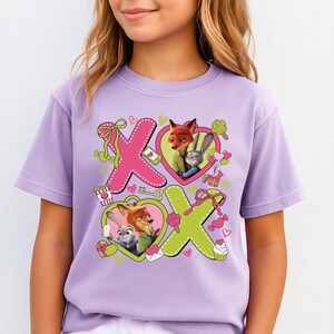 Camiseta de San Valentín de Zootopia, camiseta gráfica de Nick y Judy imagen 2