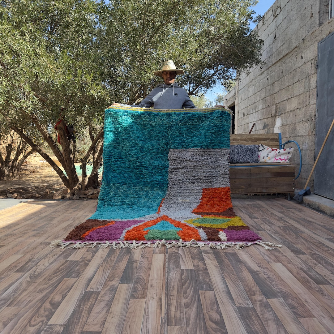 Berber Rug Pattern Modern Berber Rug Handwoven Wool: Colorful Abstract Art Pattern ...