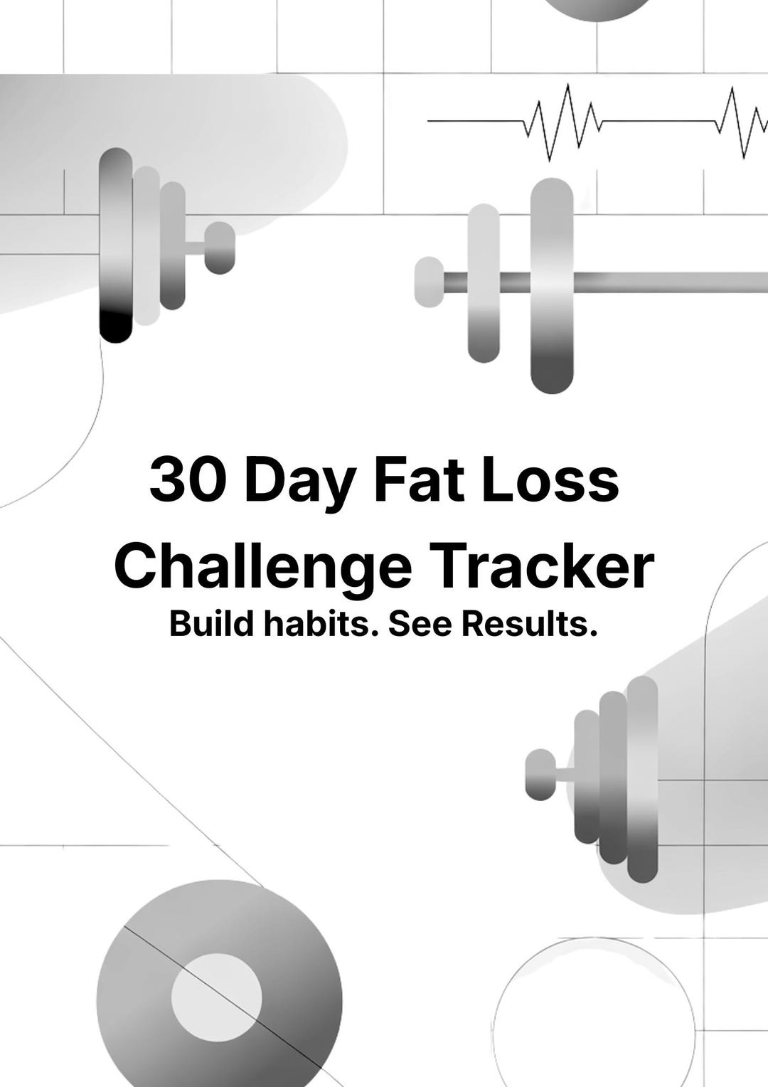 Printable Fat Loss Workout & Progress Tracker – Fitness Planner, 30 Day ...