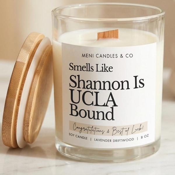 Custom College Acceptance Candle Personalized University Candle College Acceptance Gift College Bound Gift for Daughter Admissions
