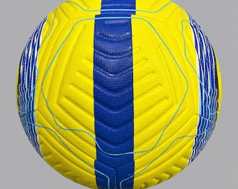 Tournament Style Soccer Ball 2024–2025 Yellow Blue Design Size 5