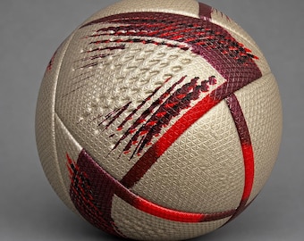 Premium Soccer Ball Size 5 FIFA Quality  Pro Red Black Golden Design