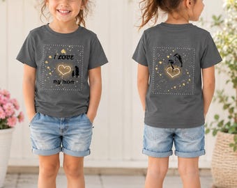 I Love My Mom-peuter-T-shirt | Ontwerp met hart en moeder-kindsilhouet