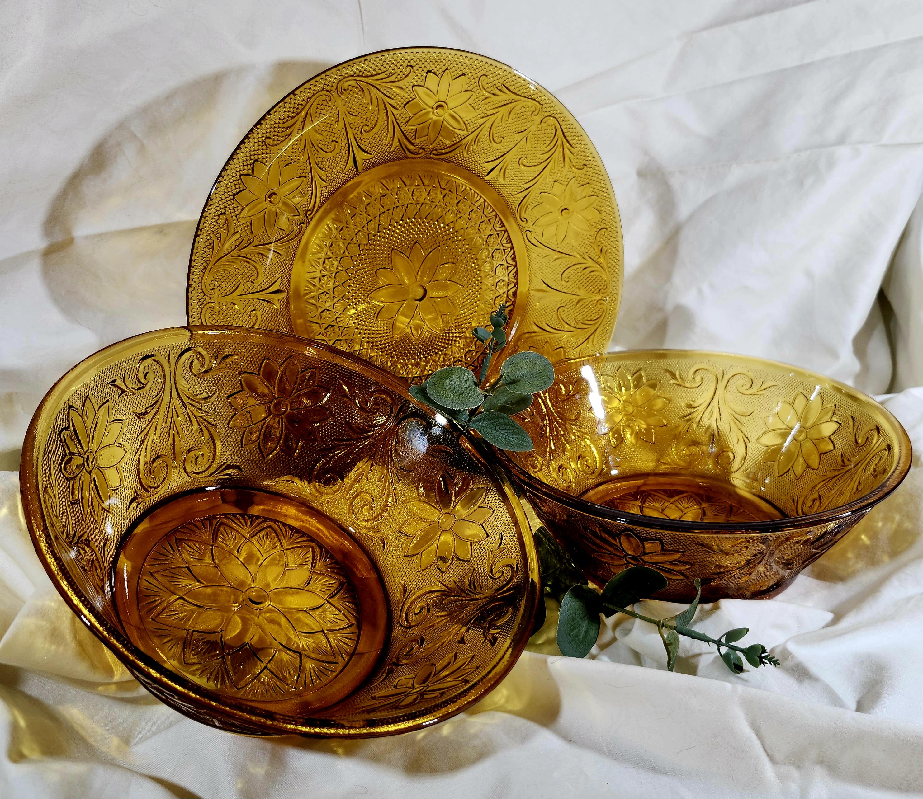 Vintage Orange Glass Dinnerware - Etsy