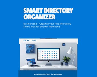 Smart Directory Organizer – Allt-i-ett-svit | Automatisera katalogorganisation | Fungerar med Google Drive, Mac och Windows | Smarta verktyg
