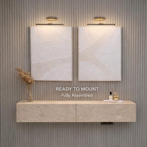 Schwebender Konsolentisch aus Travertin mit Schubladen - Wandkonsole, moderner Eingangsbereich und Wohnzimmer