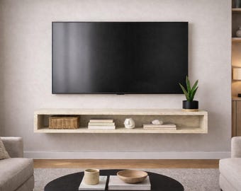 Schwebende TV Konsole Wand Montiert - Moderne Minimal TV Möbel mit Stauraum