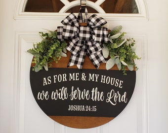 Front Door Decor | As for Me & My House | Home Sweet Home | Door Hanger | Farmhouse |  Welcome door hanger |  Welcome Wreath | Circle Hanger