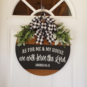 Front Door Decor | As for Me & My House | Home Sweet Home | Door Hanger | Farmhouse |  Welcome door hanger |  Welcome Wreath | Circle Hanger