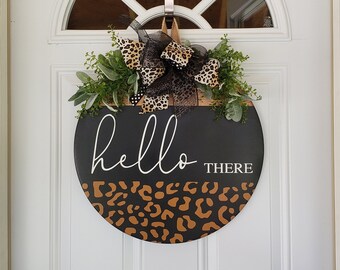 Front Door Decor | Hello There | Year Round Wreath | Door Hanger |  Front Door Wreath |  Welcome Wreath | Hanger | Door Wreath |